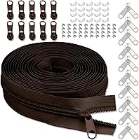 Vista 29 de Cinta de cremallera de nailon #3 para coser: YZSFIRM 10 yardas negras por The Yard Cremalleras de bobina de nailon para costura DIY y manualidades