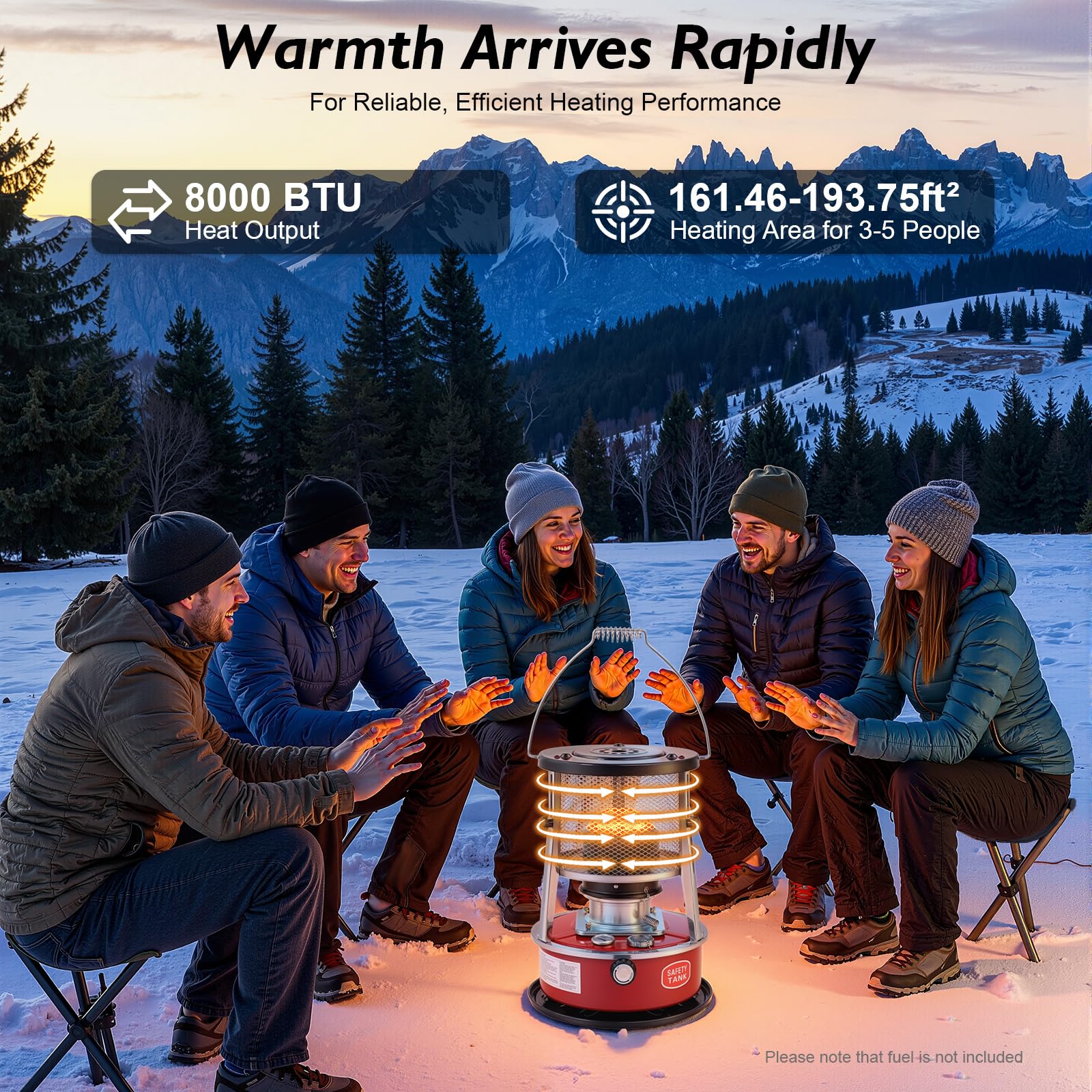 Petroleumheizer 8000 BTU Tragbar Kerosinheizung Camping 18h