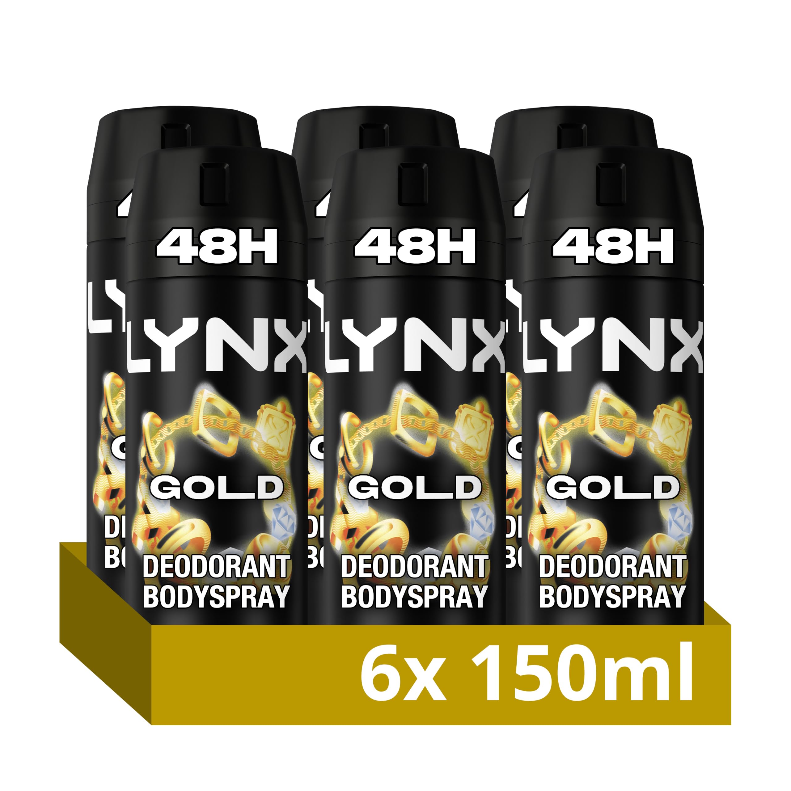 Lynx Gold Aerosol Body Spray 6x 150 ml