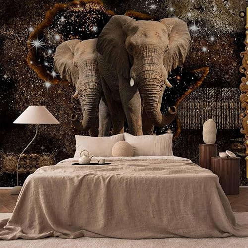 Miniatura 5 de artgeist Mural de pared premium Elefante Animal 177 x 124 pulgadas - Papel tapiz no tejido de forro polar decoración de pared impresión fotográfica
