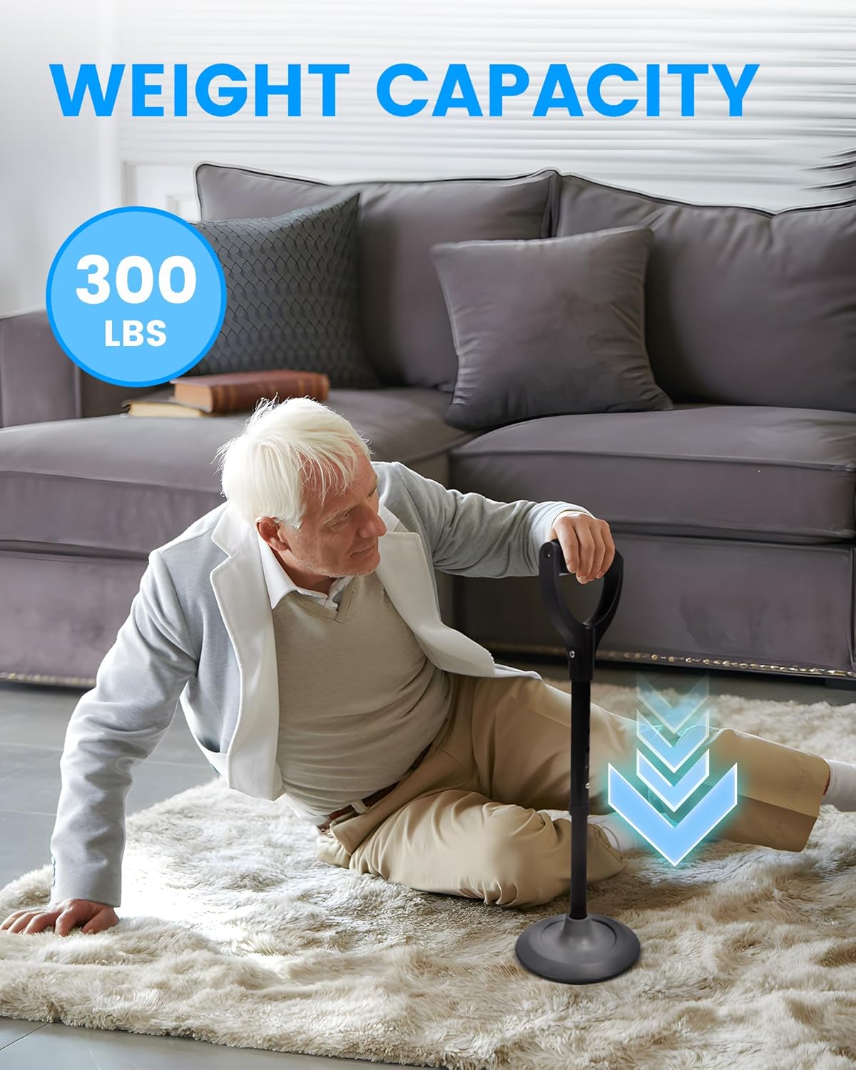 Mobility Aids Tool Device to Help Get up from Floor, Standing Aids & Supports Assist Handle for Seniors, Lift Assist for Elderly, Indoors, Garden, Housework, Black, 503C image 4 of 7 B0F4K47953