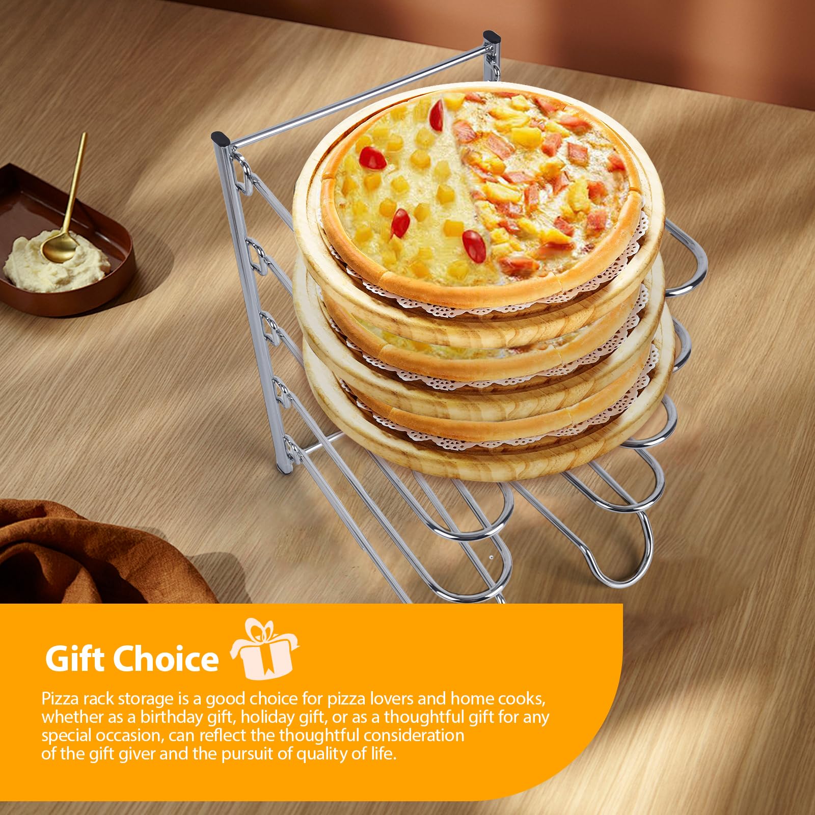 Zhehao Pizza Rack 6 Tiered Stand 13.4'' H X 12'' L X 12'' W