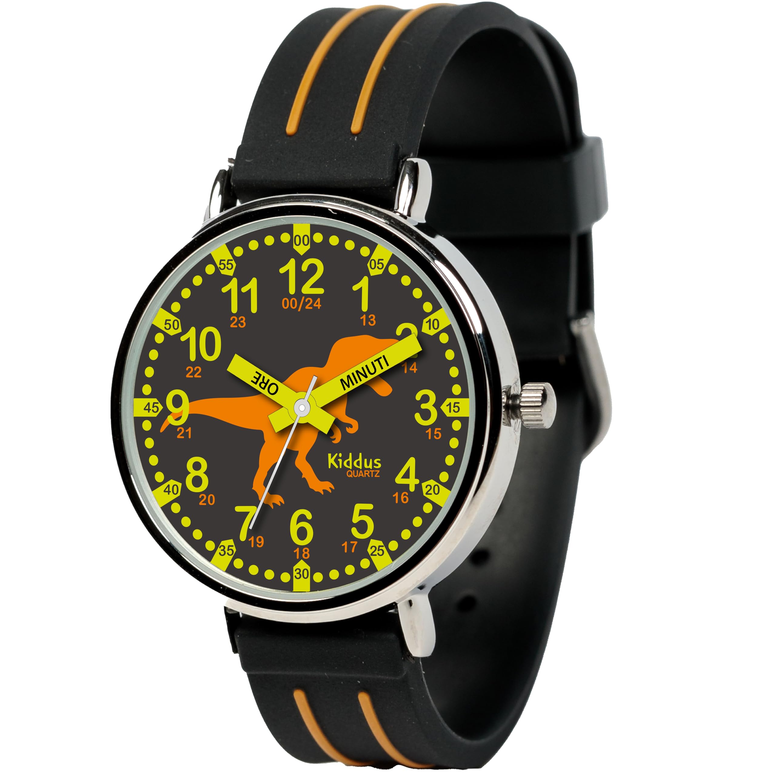 Kiddus Reloj Educativo Infantil para Niño y Niña a Partir de 5 Años, Reloj Analógico para Aprender la Hora, Mecanismo Japonés