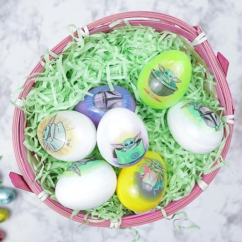 Miniatura 6 de Galerie Star Wars Mandalorian Huevos impresos, rellenos de cesta de Pascua, (14 unidades)