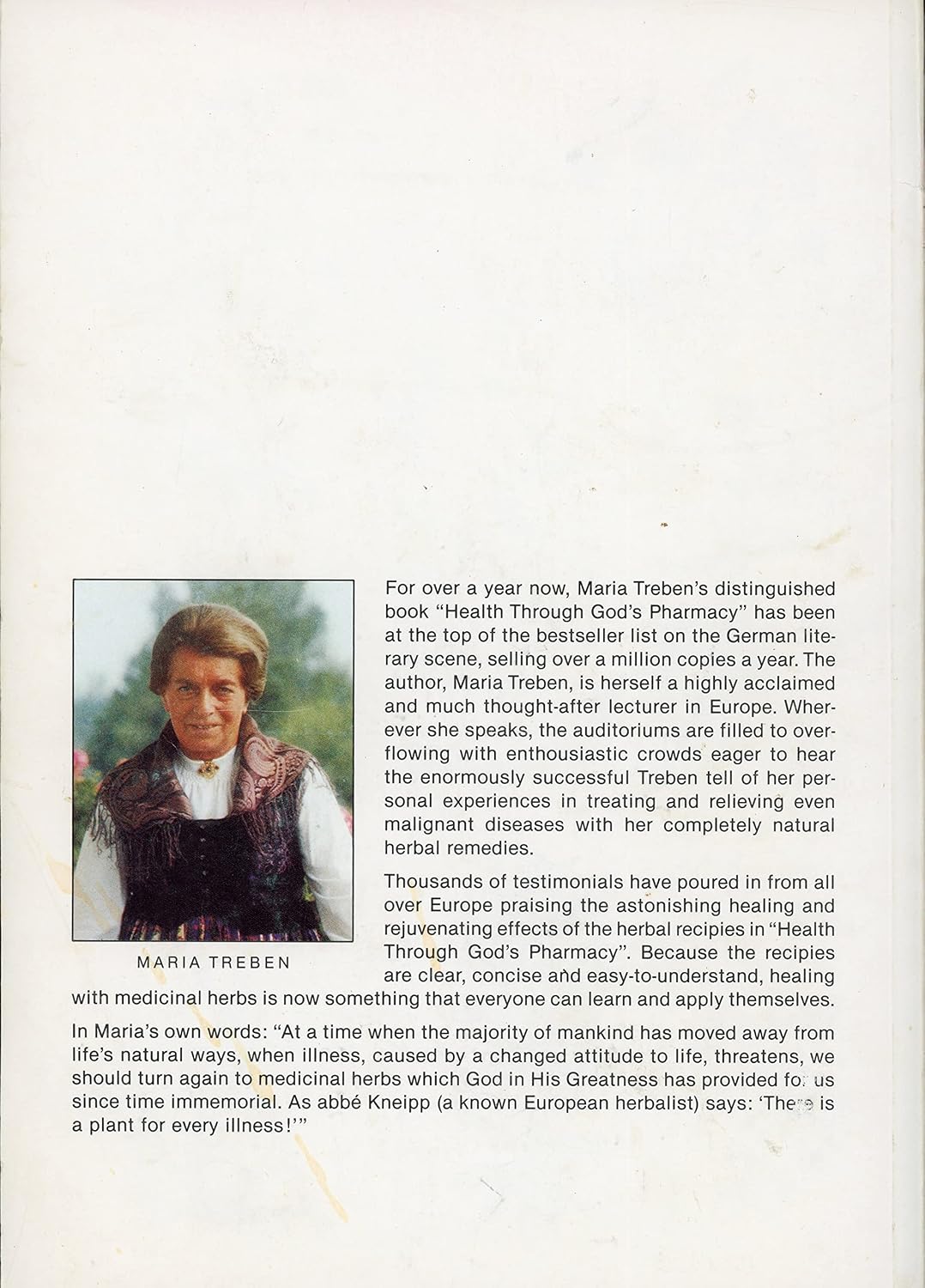 Health Through God's Pharmacy: Advice and Experiences With Medicinal Herbs