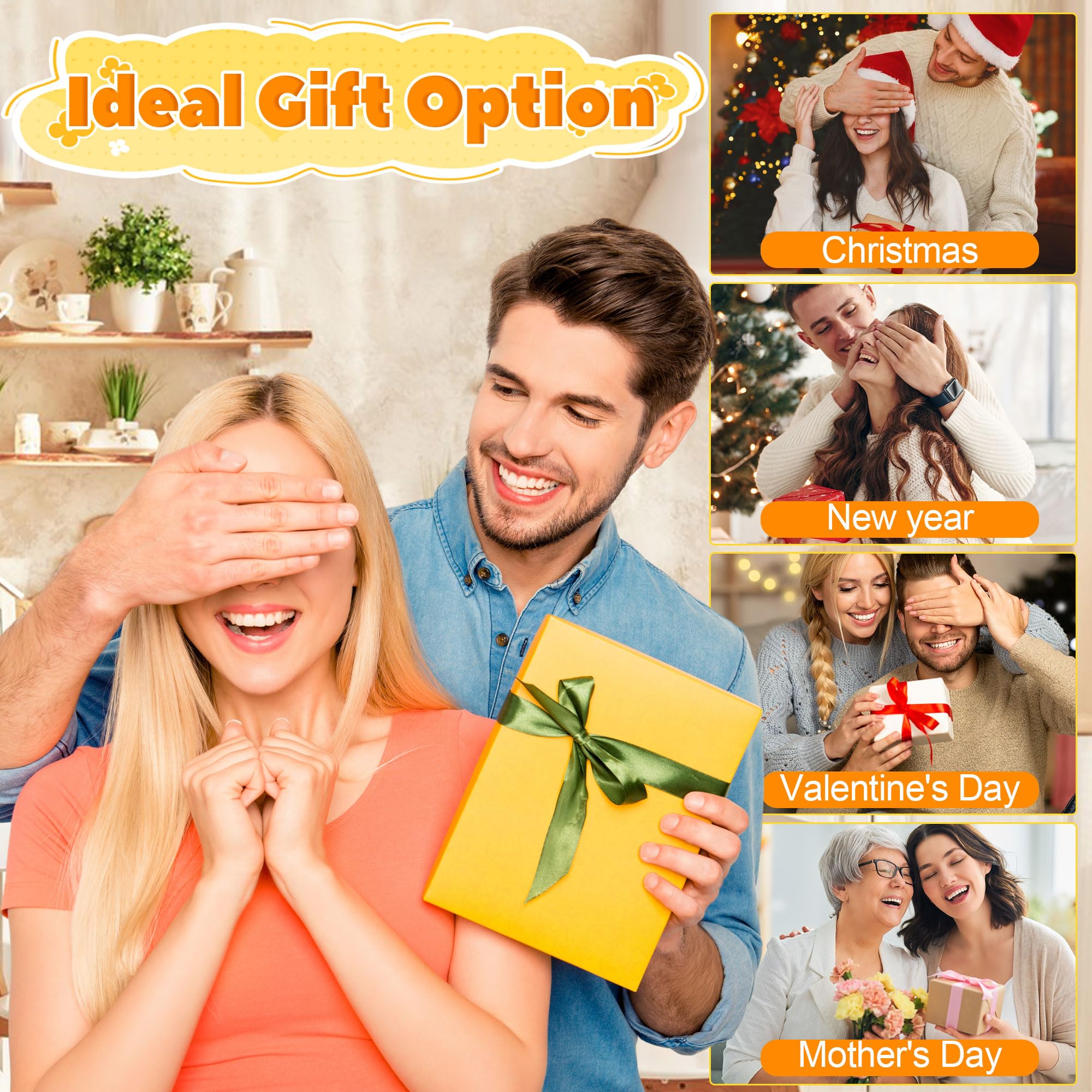 Loscarol Honey Jar with Dipper and Lid, 8 oz Glass Honey Pot Dispenser with 2 Dippers Sticks Set, Honey Containers for Kitchen, Home, Syrup Storage