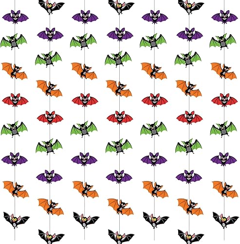 Miniatura 7 de Guirnalda de Halloween 8 piezas de decoración de Halloween de papel colgante de remolinos de Halloween guirnalda colgante de serpentina decoraciones