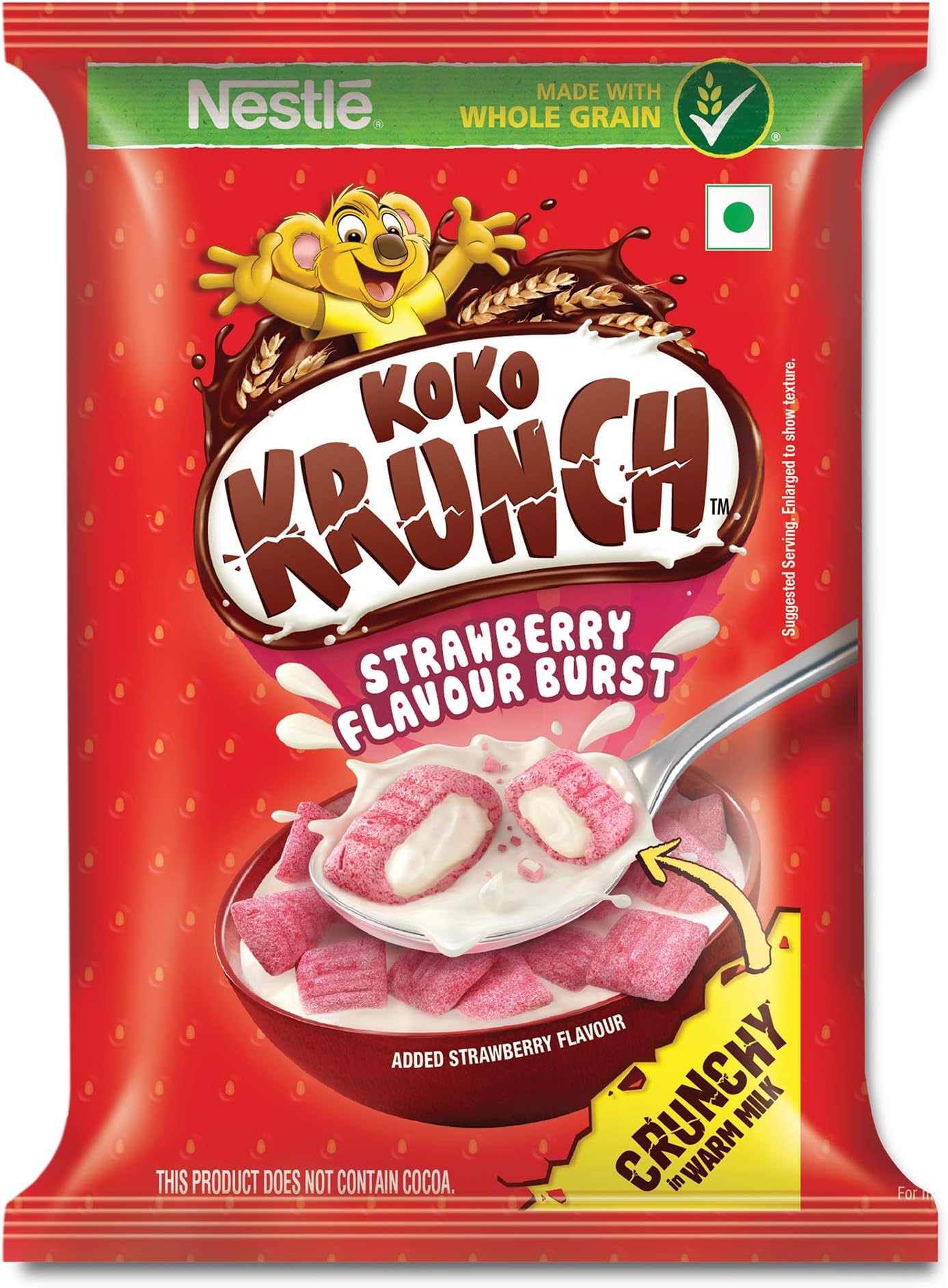 Nestle Koko Krunch Breakfast Cereal - Strawberry Flavour Burst, Small Pack, 35 g