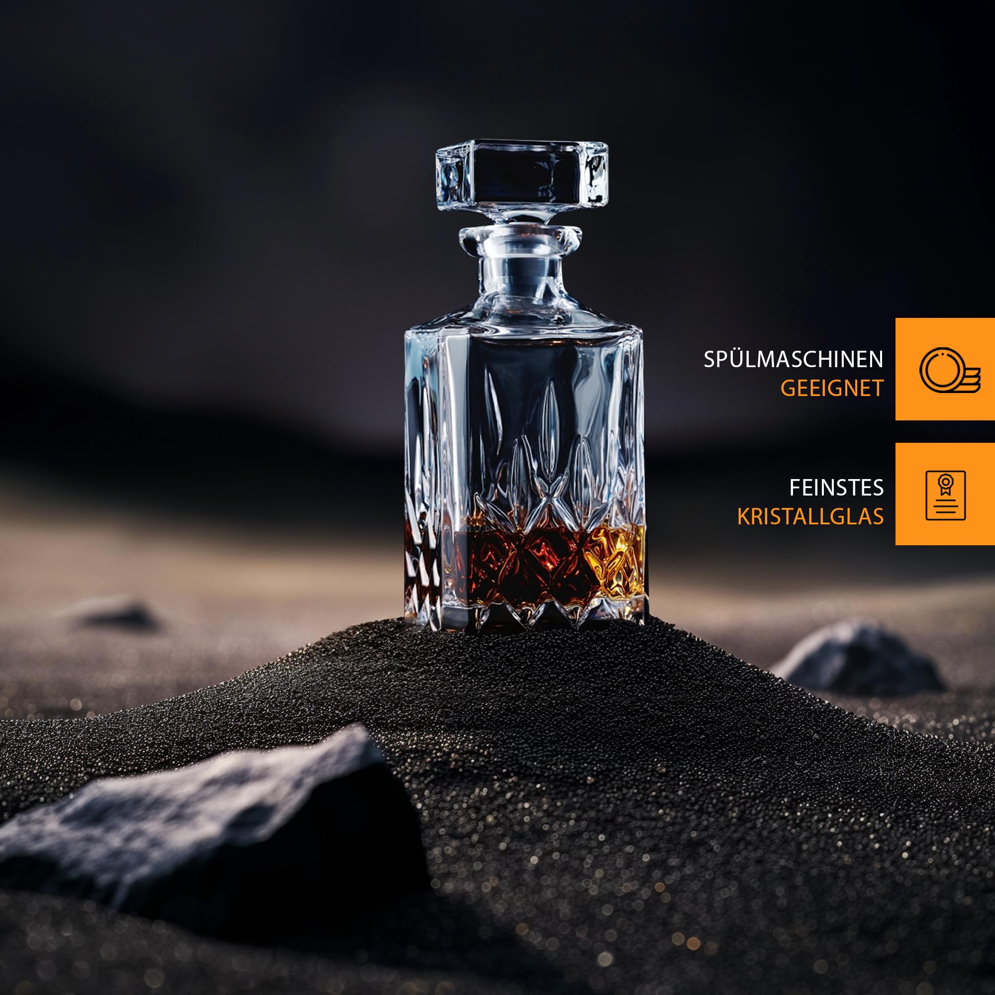Spiegelau & Nachtmann Noblesse 0091899-0 - Set da degustazione da 3 Pezzi, con Decanter e 2 Bicchieri da Whisky