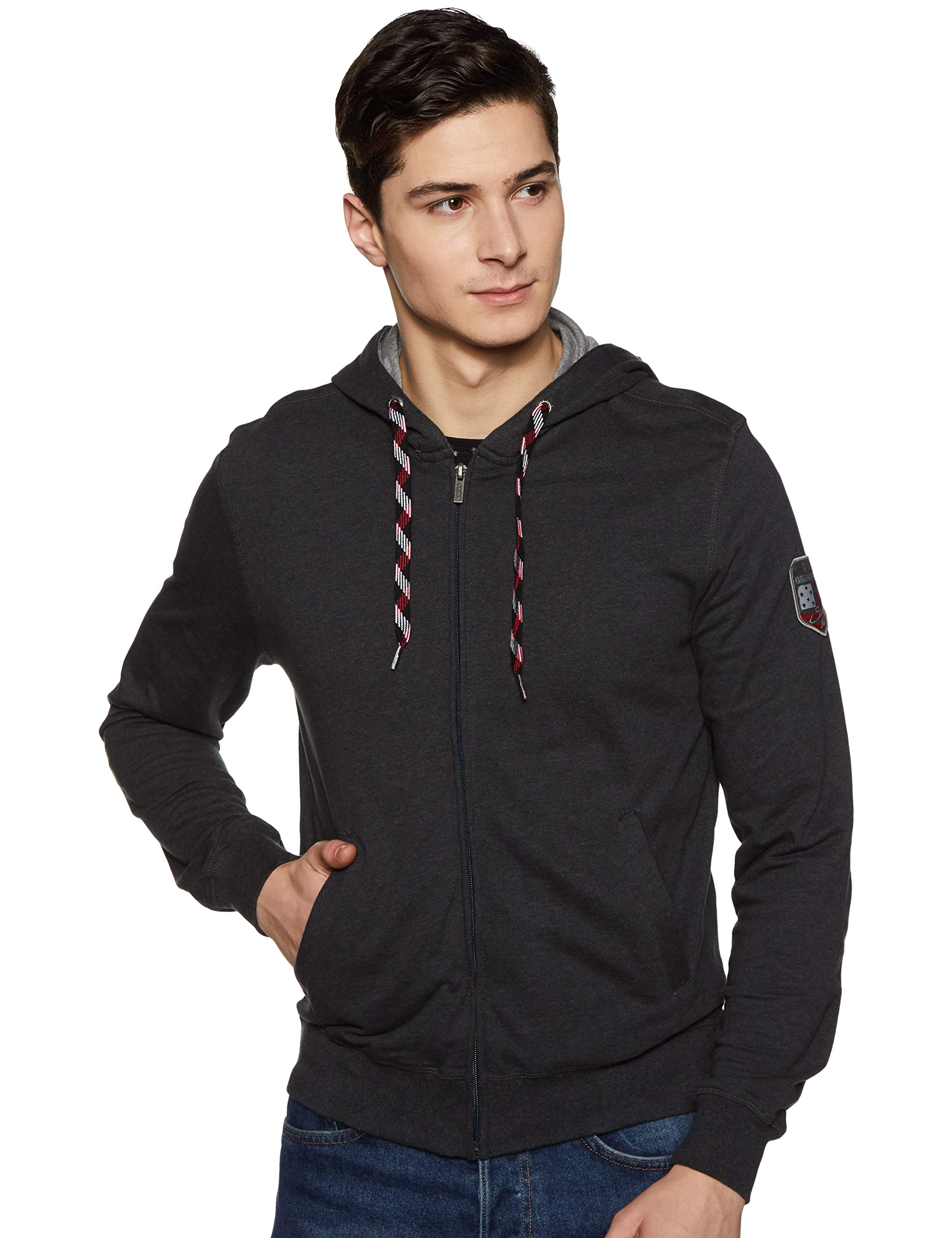 jockey men's cotton zip thru hoodie