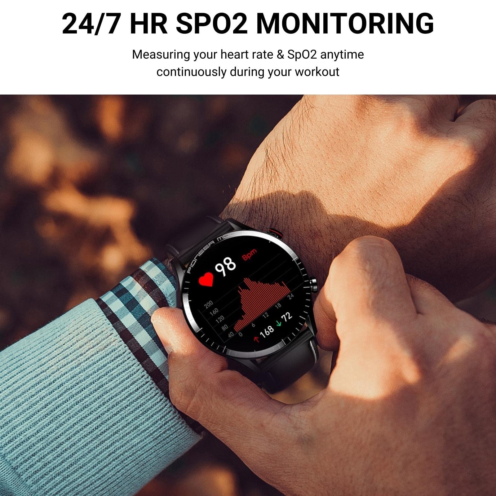 Inteligentny zegarek Answer Make Call, 3.8 cm AMOLED Smartwatch do telefonów z systemem Android i iOS z połączeniami/wybieraniem Bluetooth, śledzeniem aktywności fitness, monitorowaniem snu
