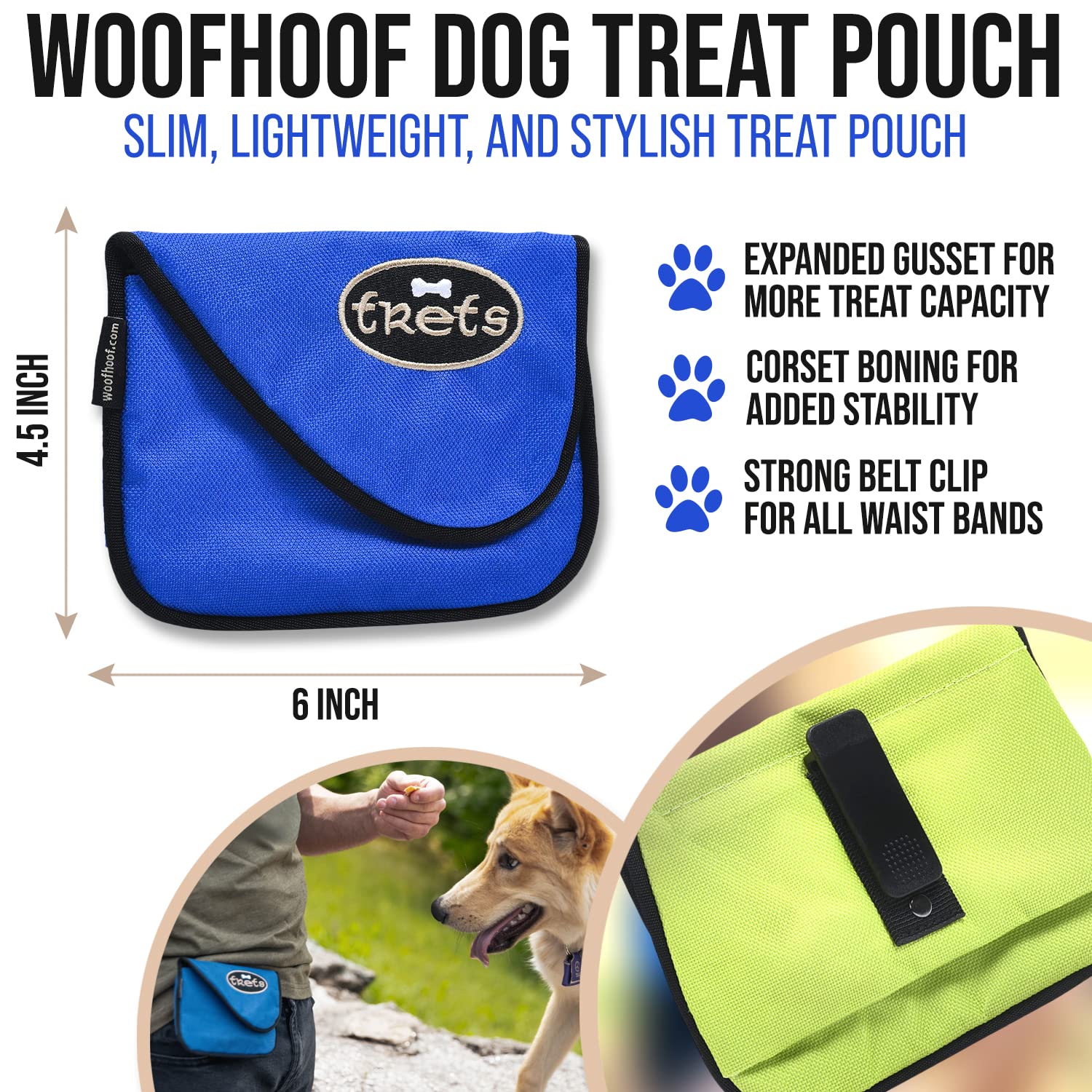 Silicone Dog Treat Pouches Dog Treat Pouch, Lime Training Treat