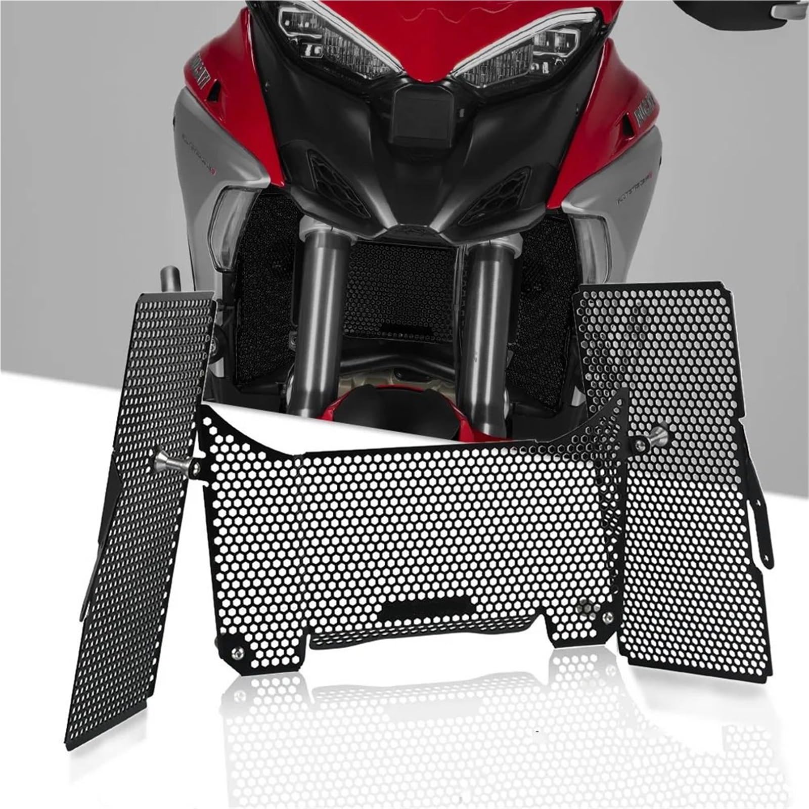 Chłodnica Protector Osłona Osłona chłodnicy, osłona grilla, pasująca do Ducati Multistrada V4 S V4S Sport Multistrada V4 Pikes Peak 2021-2025(V4 LOGO)