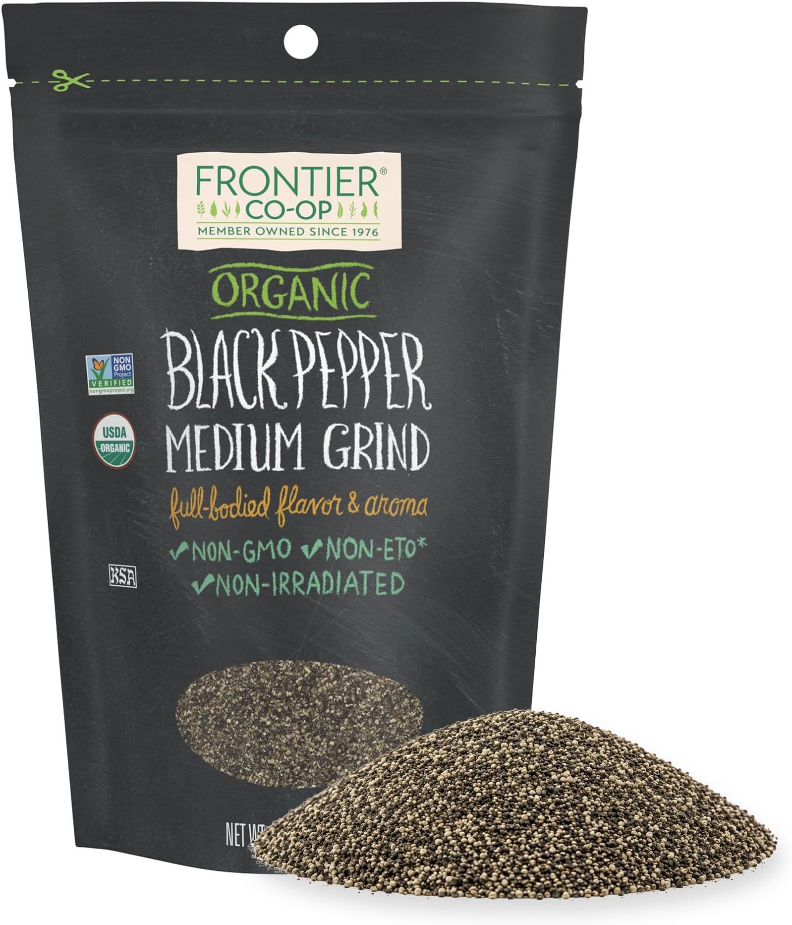 Frontier Co-op Organic Black Pepper (Medium Grind) 6.63oz