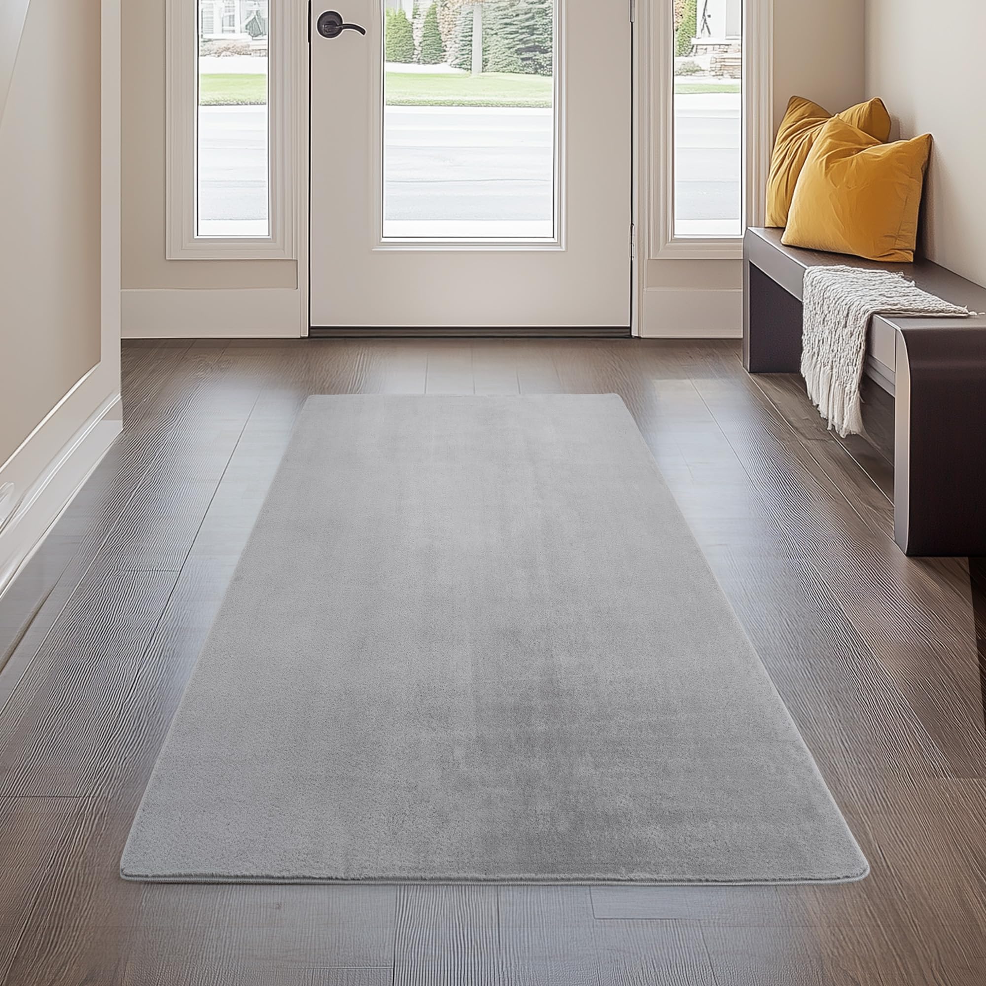 Carpetsale24 Teppich Kurzflor - Rechteckig, Rund & Läufer, waschbarer Rutschfester Teppich, weich, modernes einfarbiges Design für Wohnzimmer, Schlafzimmer, Küche & Kinderzimmer.