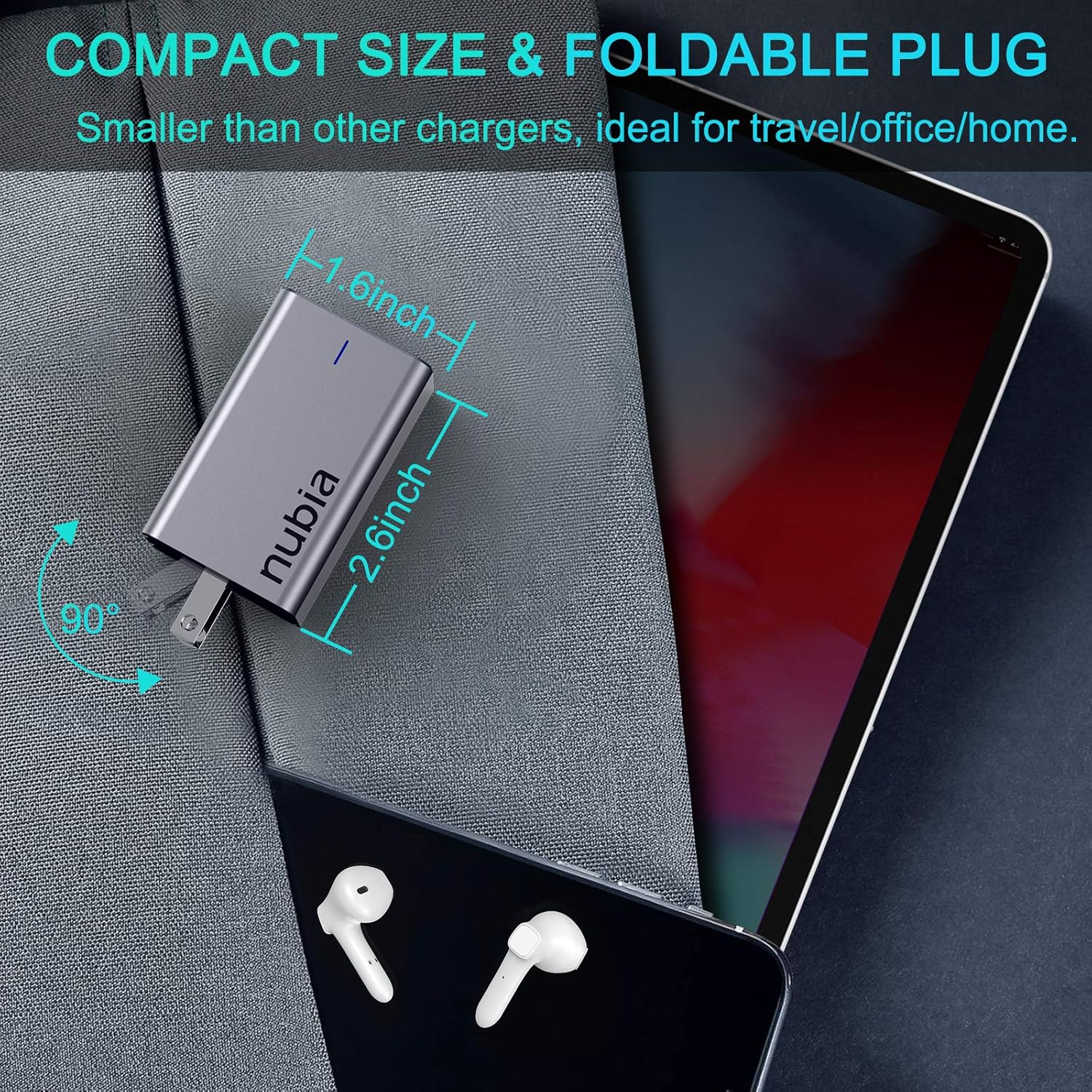 Flash Sale Buy 1 get 1 nubia 3-Port 65W Wall Charger, USB-C GaN Fast Charger, PD 3.0 Type C Adapter Foldable Travel Charging Block, Compatible with iPhone, iPad, MacBook, MagSafe, Samsung, Laptop Up To 40% OFF nubia 3-Port 65W Wall Charger, USB-C GaN Fast Charger, PD 3.0 Type C Adapter Foldable Travel Charging Block, Compatible with iPhone, iPad, MacBook, MagSafe, Samsung, Laptop