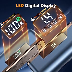 BEYYON Hand Warmers Rechargeable - Magnetic Electric Hand Warmer 2 Pack, 4 Levels Heat Up to 131 with LED Display, Portable Reusable Pocket Heater for Raynauds, Golf, Camping, Men, Women