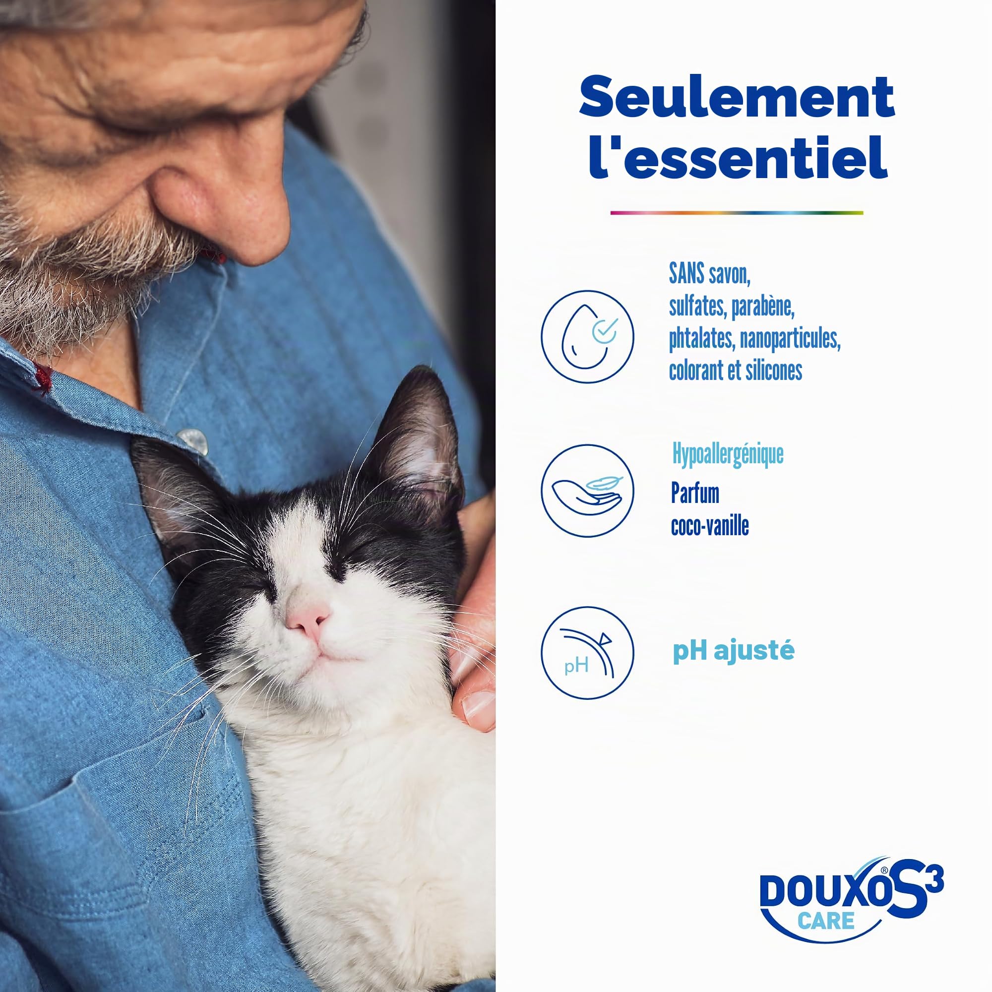 DOUXO® S3 Care Nettoyant d'oreille 120 ML | Recommandé par Les vétérinaires et cliniquement prouvé | pour Chiens et Chats | Utilisation Douce et régulière | Nettoie et élimine la Cire | Apaise