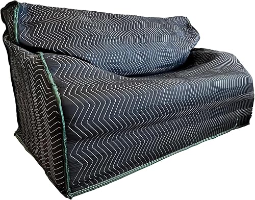 US Cargo Control Funda acolchada resistente para sillasillón reclinable, almohadilla negra y amarilla para muebles para mudanzas y almacenamiento,