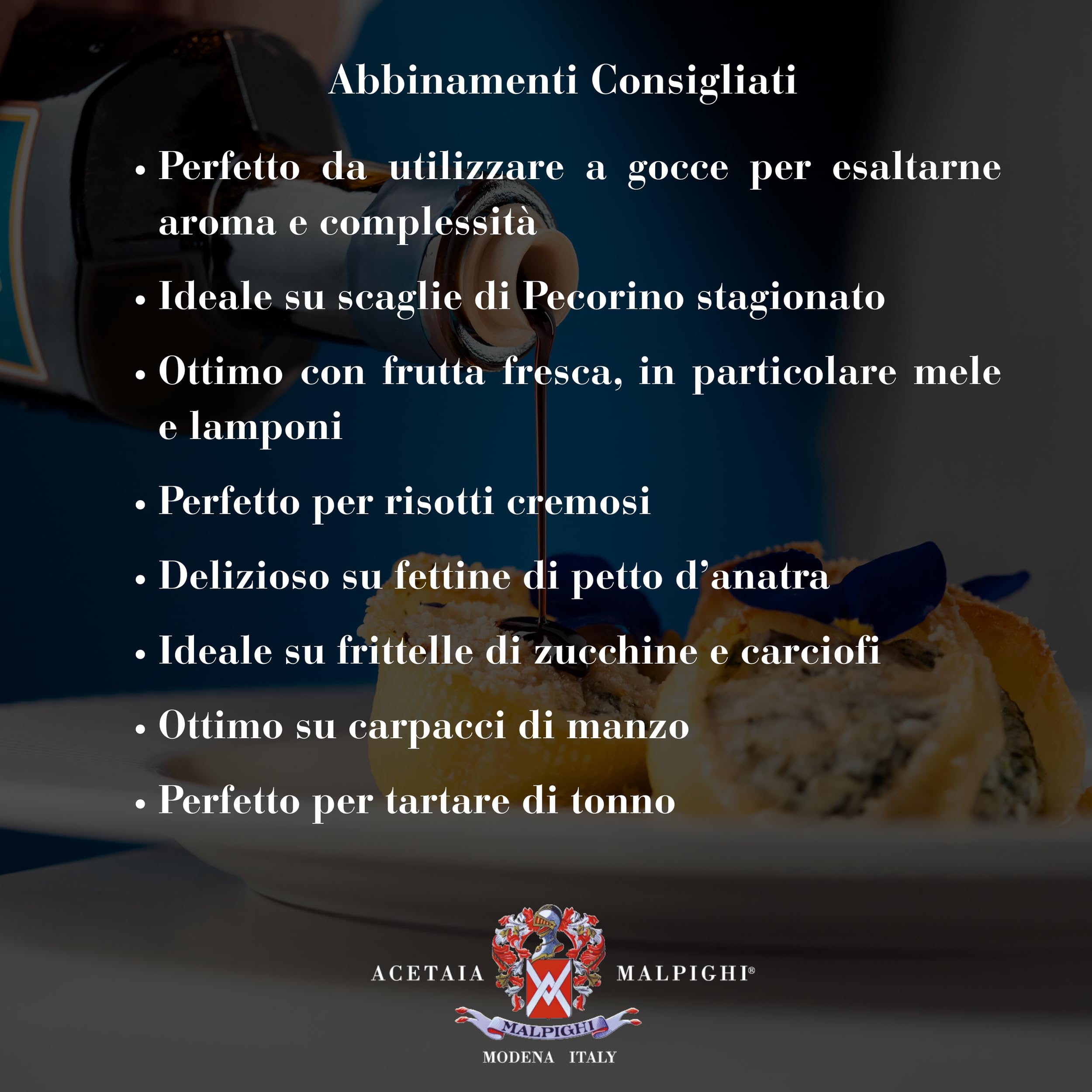 Acetaia Malpighi – Aceto Balsamico di Modena IGP Invecchiato – 250 ml – 100% Naturale Senza Caramello – Da Uve Tardive