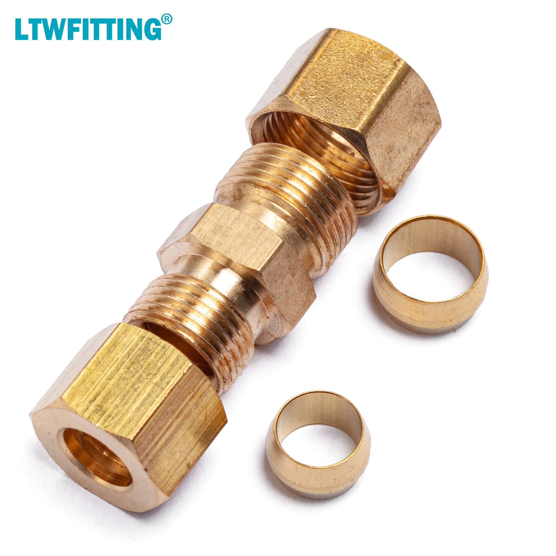 LTWFITTING Manchon réduction de compression en laiton 3/8" OD x 5/16" OD (lot de 25)