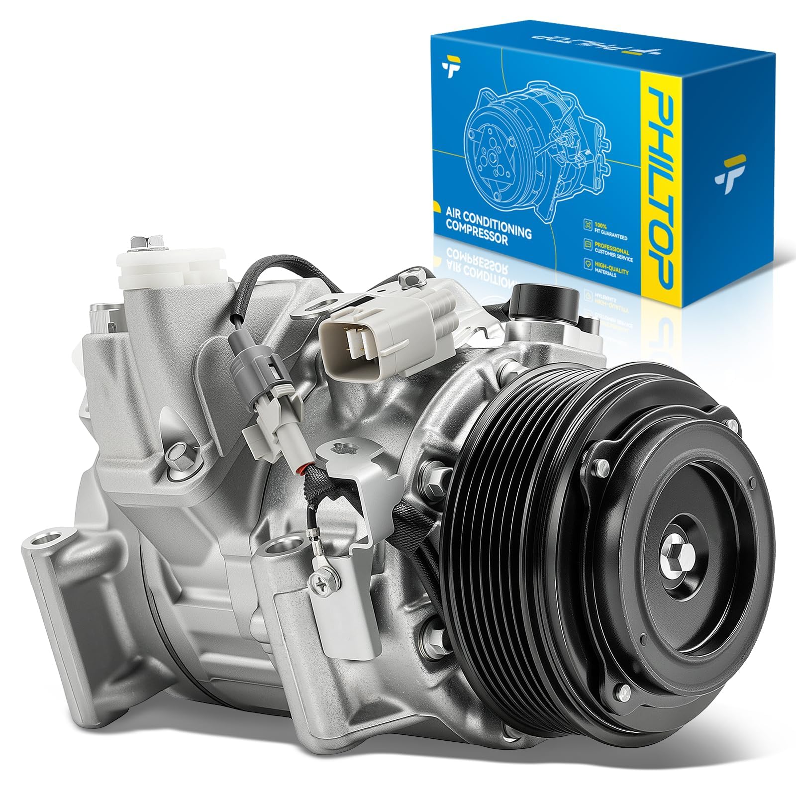 PHILTOP NEW AC Compressor w/Clutch for Toyota Highlander 2008-2010 3.5L