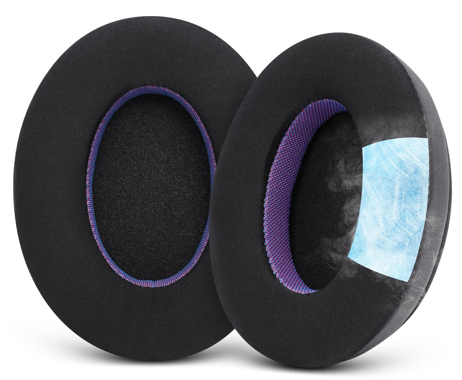 Ice Silk Fabric Replacement Earpads Cushions for HyperX Cloud/Alpha, Audio Technica M50X/M40X, Sony MDR 7506, Turtle Beach Stealth 400/600, & More -