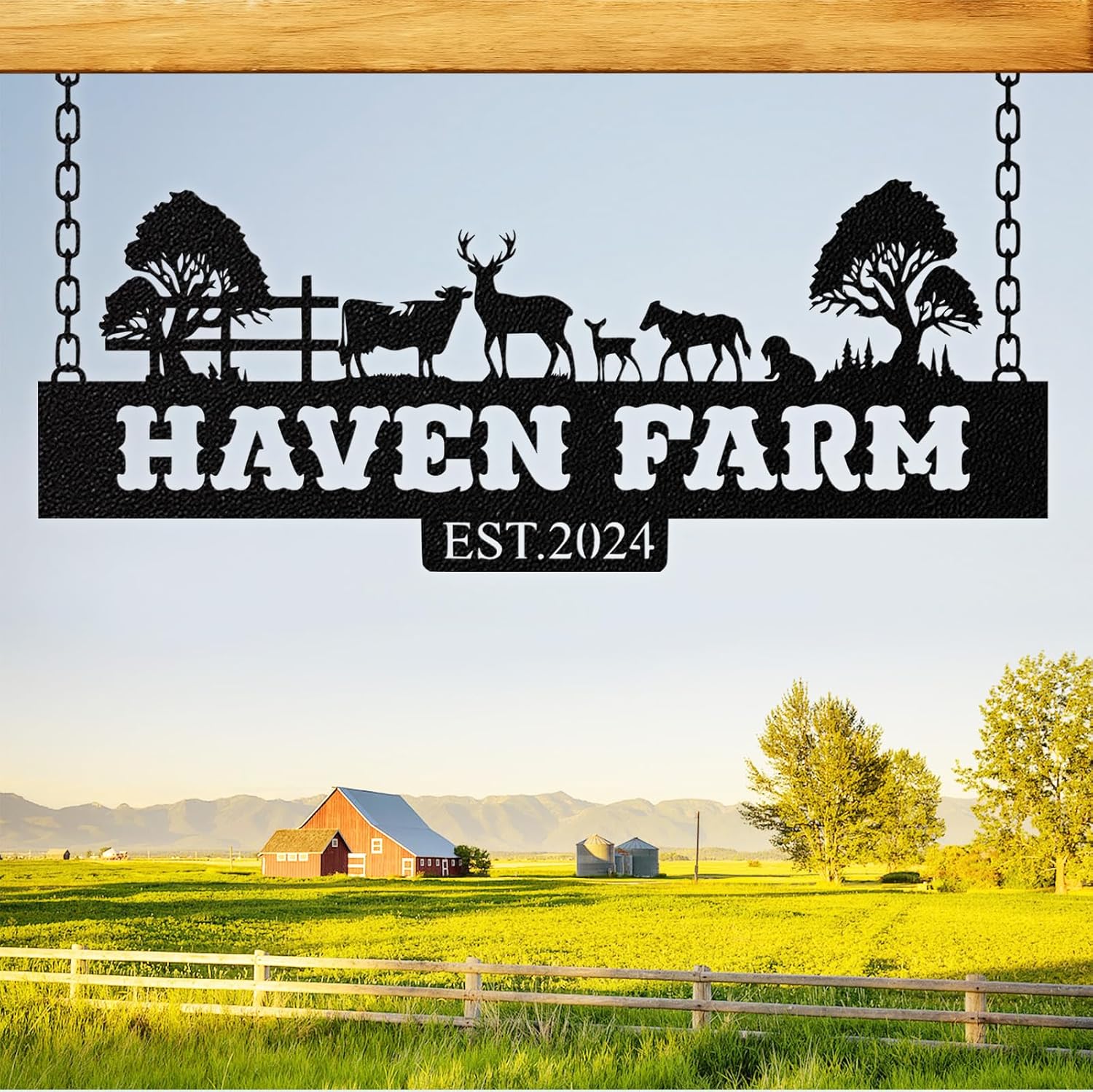 Amazon.com: Personalized Farm Sign, Custom Ranch Sign, Custom Farm ...