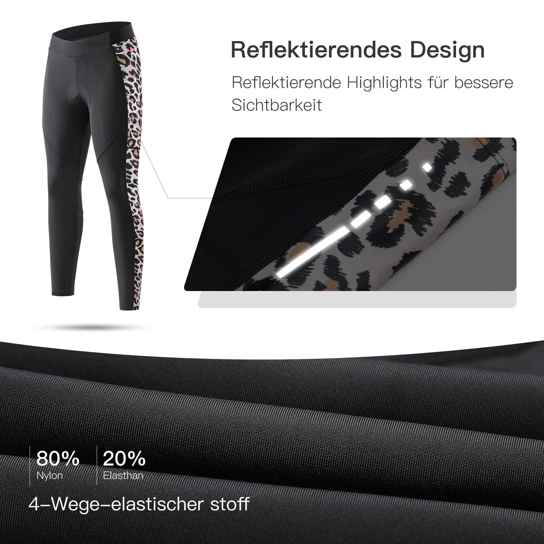 Santic Pantalon Ciclismo Mujer Culotte 3/4 Bicicleta Largo Badana Acolchado Las Medias Transpirables Antideslizante