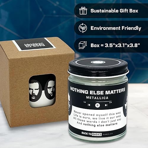 Miniatura 6 de Nothing Else Matters - Vela perfumada de cera de coco de soja vegana de 9 onzas con caja de regalo  Fragancia de bálsamo de abeto  +50 horas de