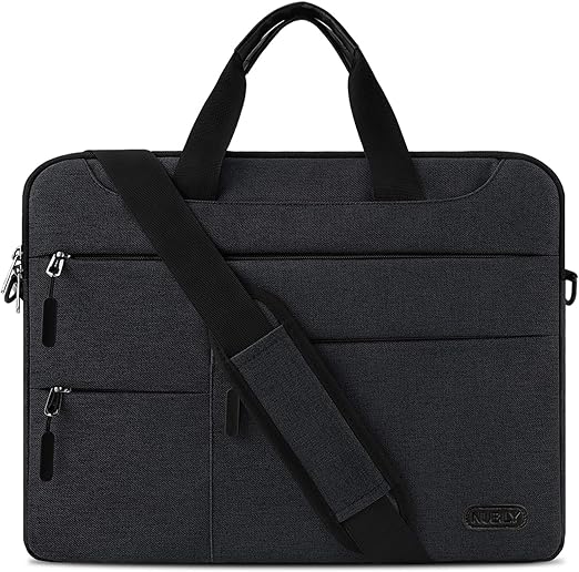 Borsa Donna Per Laptop 15.6" - Tracolla Impermeabile Per Ufficio E Viaggio | Nero E Marrone