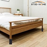 Vista 5 de BTSD-home Elevadores de cama de 4 u 8 pulgadas, elevadores de muebles apilables resistentes para sofá, escritorio o mesa, extensores de patas