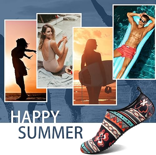 Vista 6 de Zapatos de agua para mujeres y hombres, calcetines acuáticos de secado rápido para natación, playa, descalzo, yoga, ropa de ejercicio, accesorios