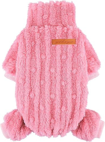 Pijamas para perros pequeños, hembras y niños, ropa para perros pequeños, ropa para perros pequeños, pijamas lindas para mascotas, suéter de felpa