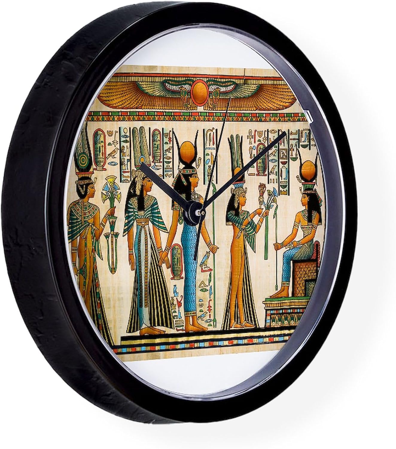 CafePress Ancient Egyptian Wall Tapestry 10" Wall Clock for Livingroom, Kitchen, or Office