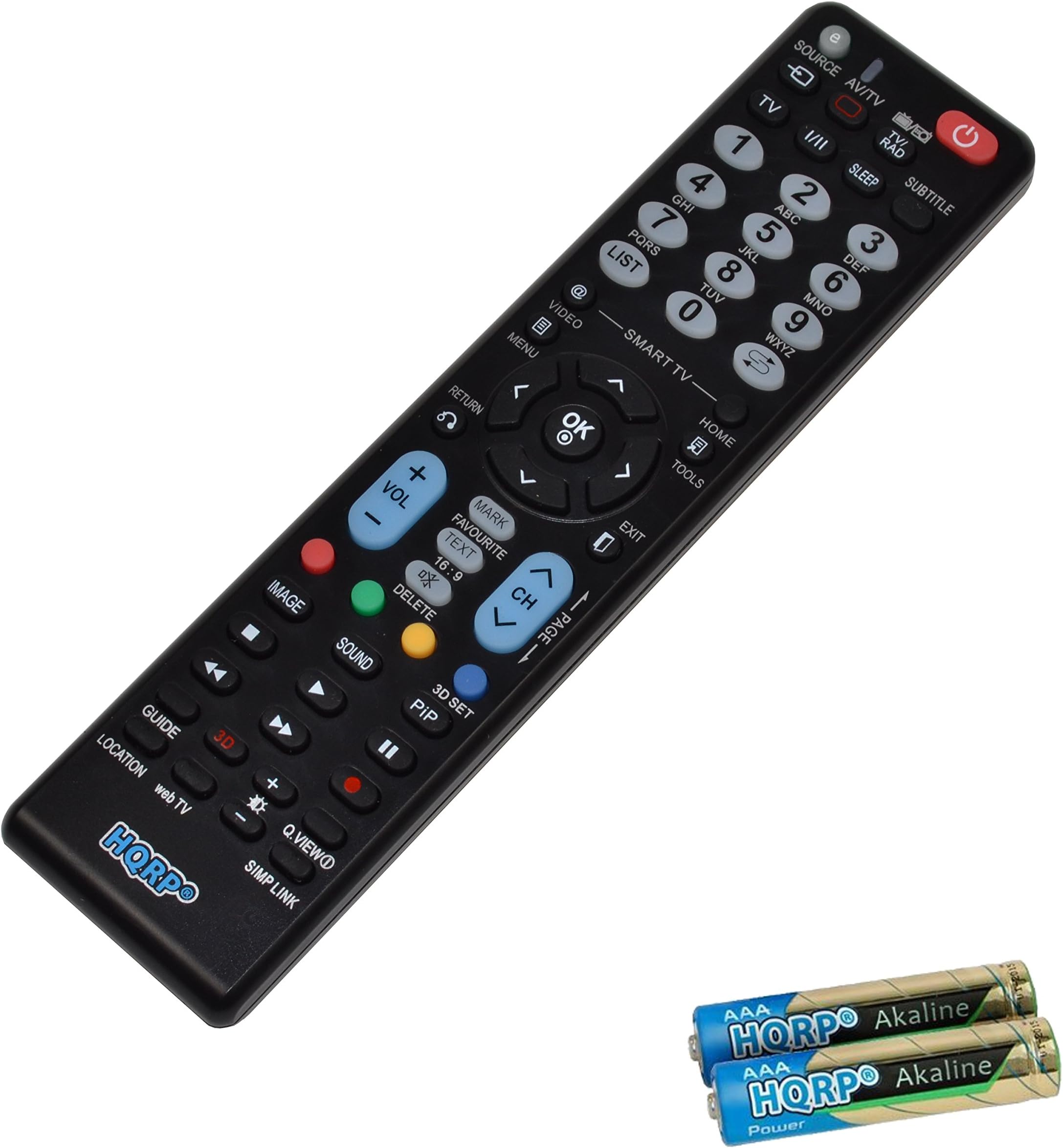 HQRPRemote Control Compatible with LG 32LB560B 32LB5600 39LB5600 42LB5600 47LB5900 50LB5900 55LB5900 60LB5900 LB560B LB560 LB5600 B5600 LB5900 B5900 55" 60" LCD LED HD TV Smart 1080p 3D Ultra 4K