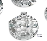 Vista 2 de Trademark Innovations Pesas de frasco de decapado de fermentación de vidrio, estilo agarre cruzado (juego de 6)