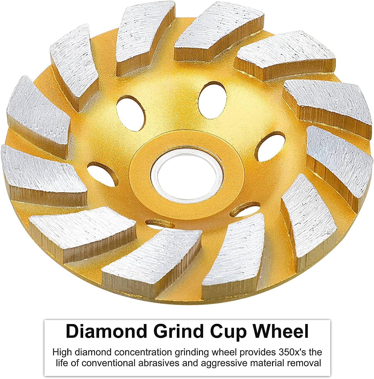 Concrete Grinding Wheel 115mm, Diamond Cup Grinding Wheel 12Segment