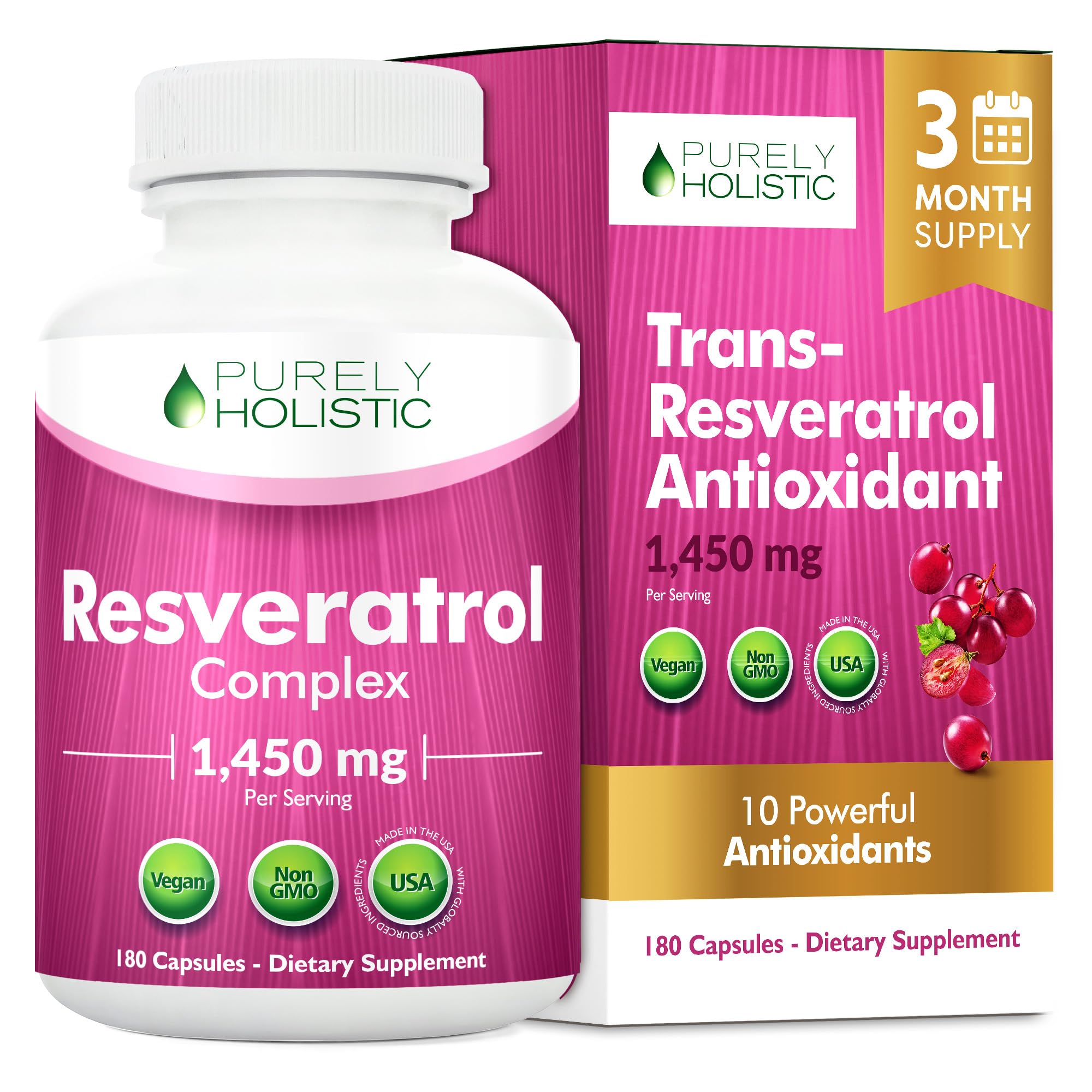 Purely Holistic Resveratrol 1450mg