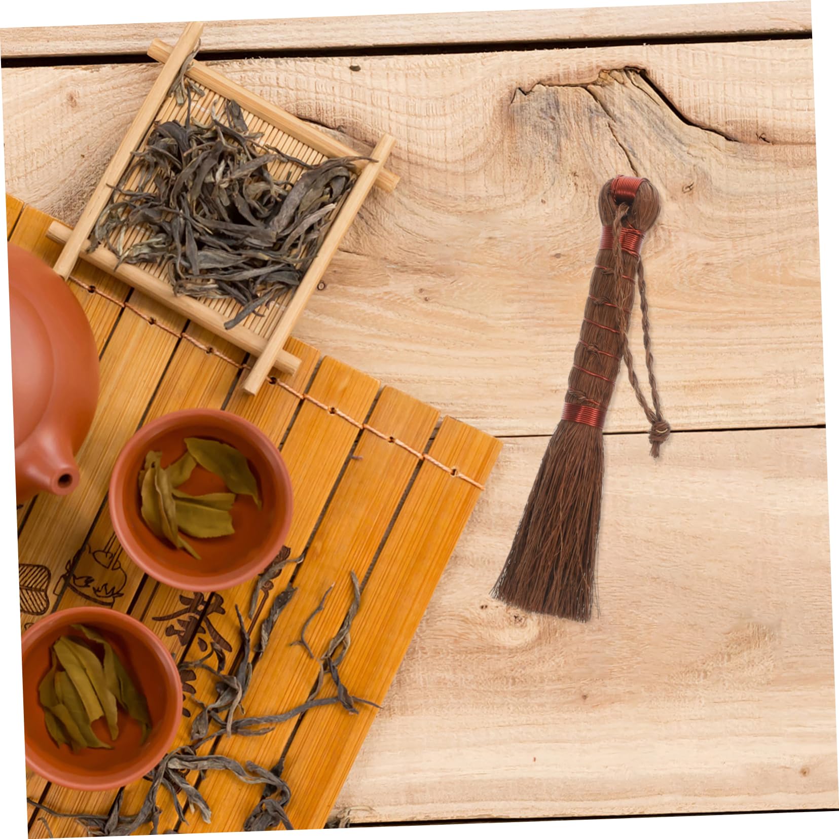 SUPVOX Palm Fiber Broom Bonsai Brush Garden Cleaning Flowerpot Cleaner Sturdy Brush