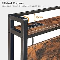 Vista 8 de HOOBRO Cabecera Tamaño King, Cabecera con 2 Enchufes y 4 Puertos USB, Altura Ajustable, Estante de Almacenamiento, Resistente y Estable, Fácil