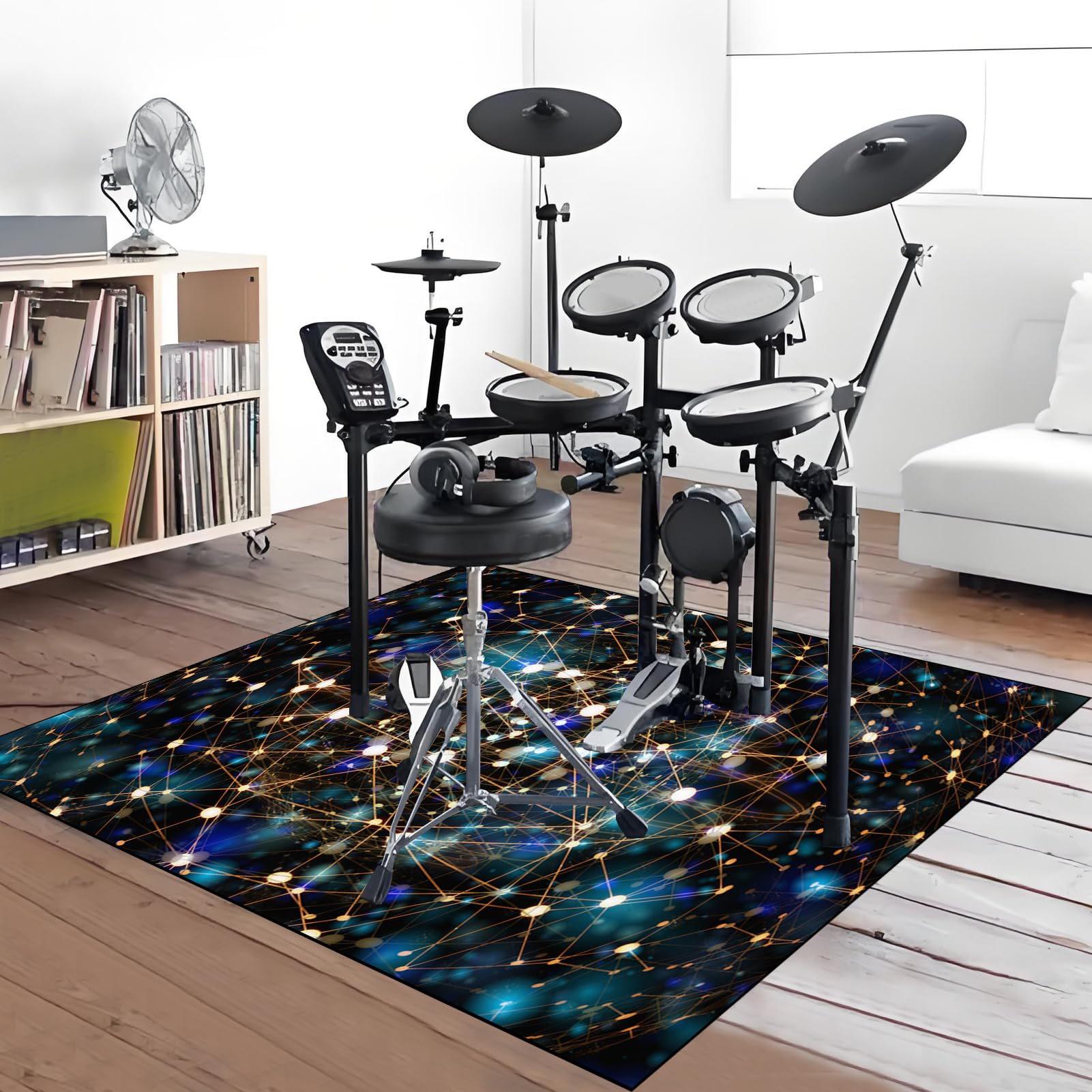 Mata ochronna do akcesoriów perkusyjnych elektroniczna mata perkusyjna dźwiękoszczelna mata bębnowa mata akustyczna mata podłogowa do instrumentów muzycznych 170 x 140 cm