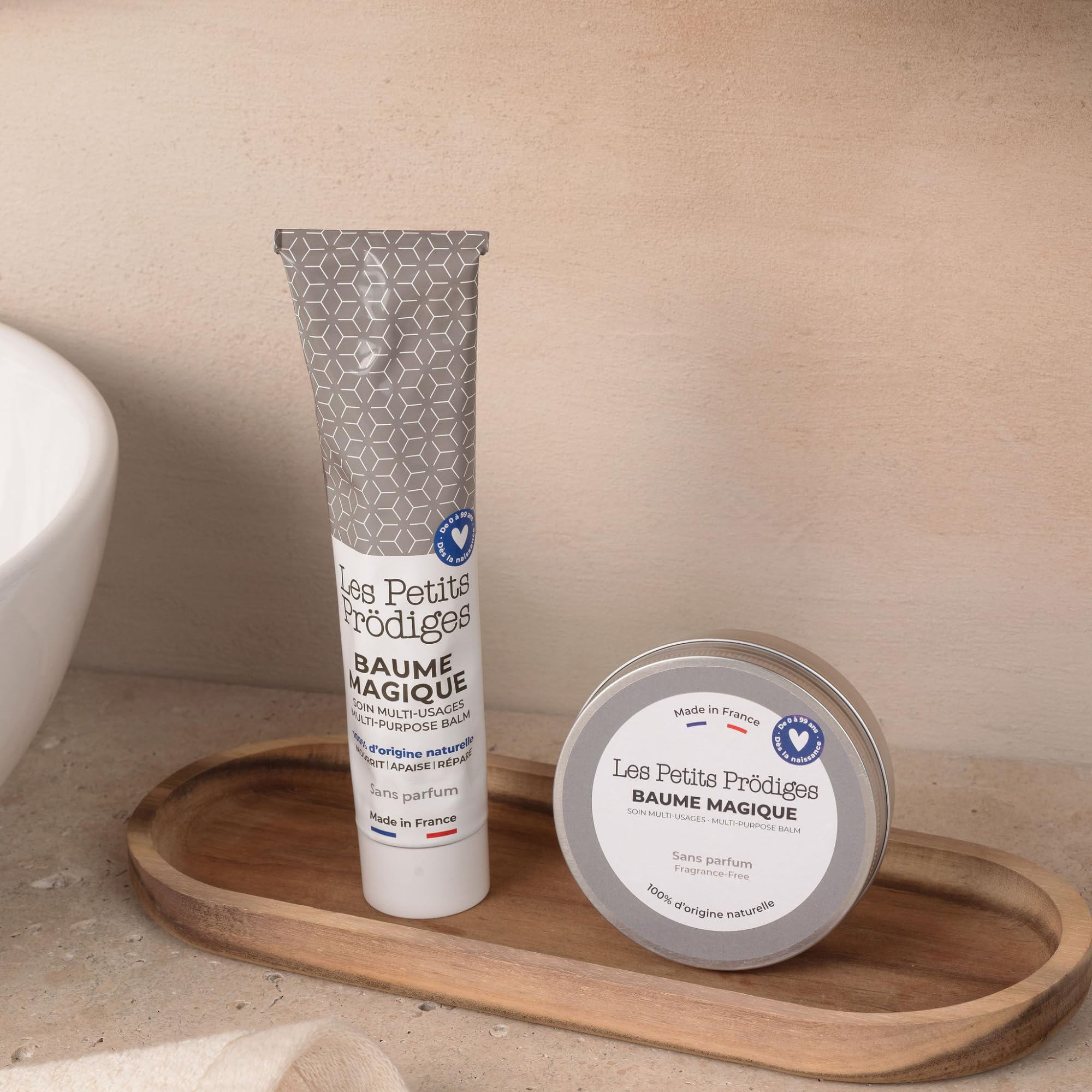 LES PETITS PRODIGES Baume Magique Multi Usages - Visage, Levres, Mains & Corps - Demaquillant, Soin Nourrissant & Réparateur, Cheveux - 100% Naturel - Fabriqué en France - Emballage Tube Recyclable