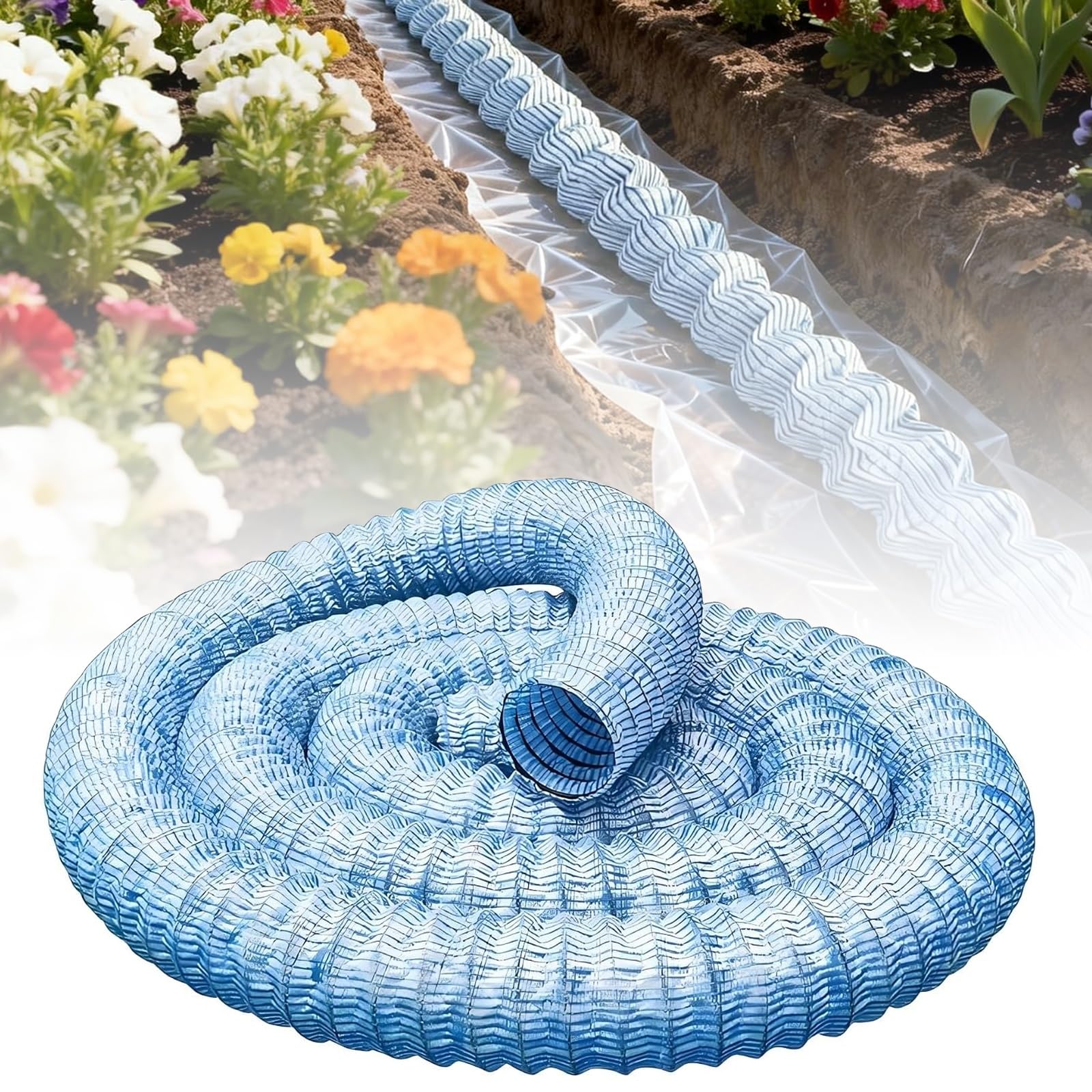 Ykeovcibi Dia 5Cm/2In Perforated French Drain Hose,Corrugated Yard Drain Pipe