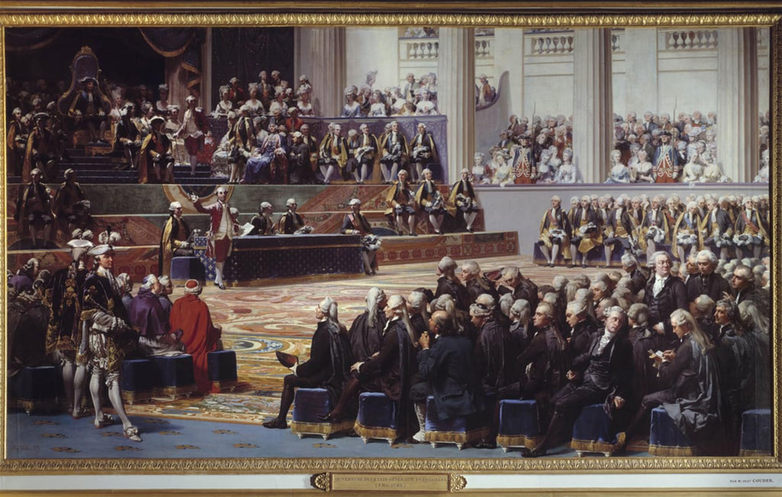 ARTXLXXBN Famous Art Print Poster Vintage Wall Art Opening of the General States At Versailles on May Painting by Louis Charles Auguste Couder Canvas Art Poster for Home Decor 60x90cm
