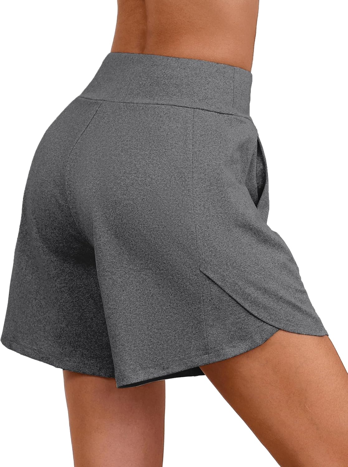 Quenteen Womens Bermuda Shorts Lounge Athletic Running Shorts Casual Loose Yoga Short High Waisted Sweat Shorts - Image 2