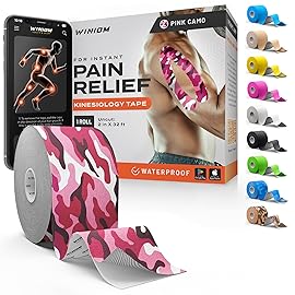 Kinesiology Tape-Incredible Support for Athletic Sports and Recovery + Free Taping Guide-Uncut 2 inch 32 feet Roll (Wild Pink Camo + Free Taping Guide, Pack of 1)