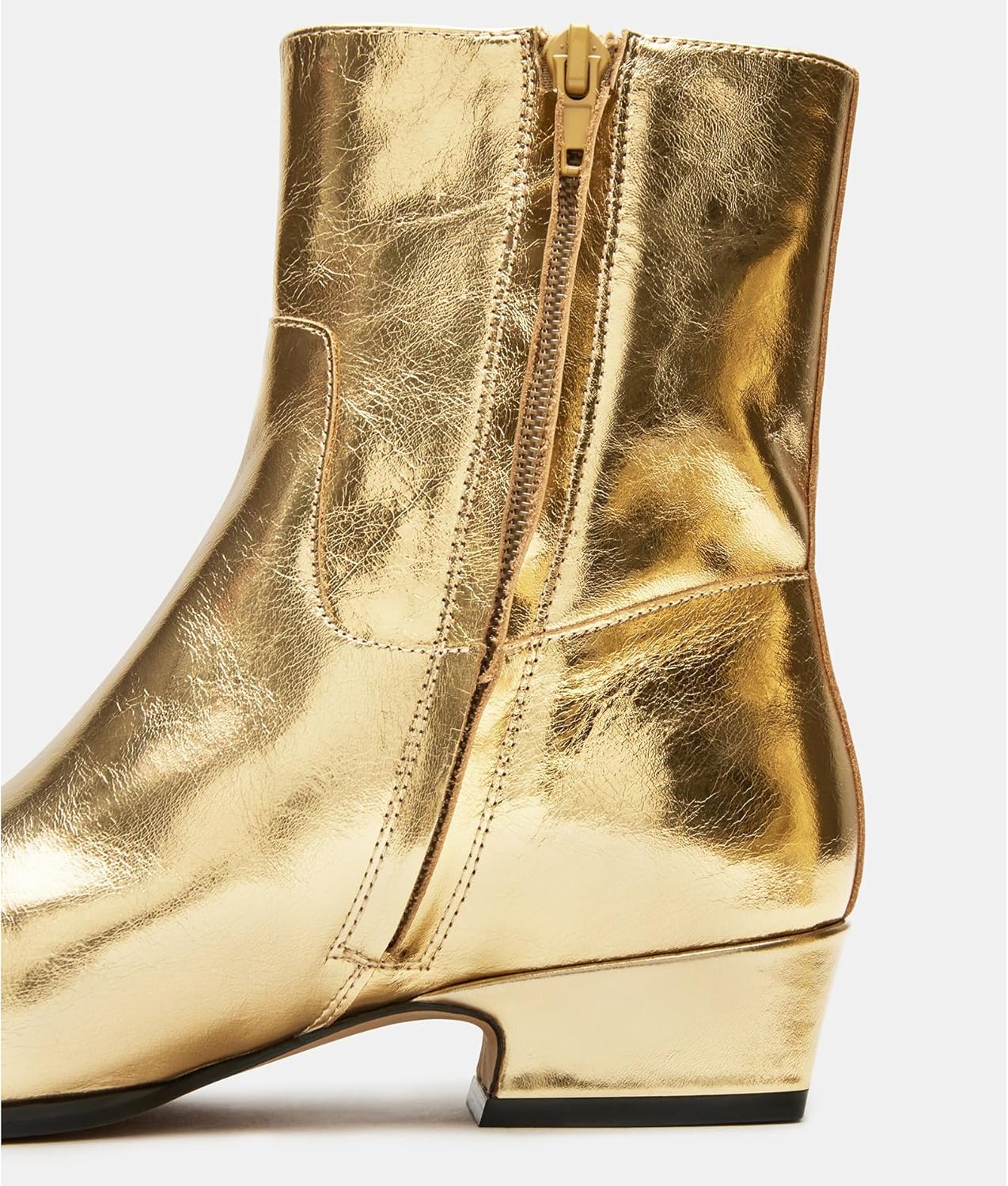 UniqueStride Women Ankle Boots Square Toe Low Chunky Heel Side Zipper Fashion Party Casual Classic Short Booties