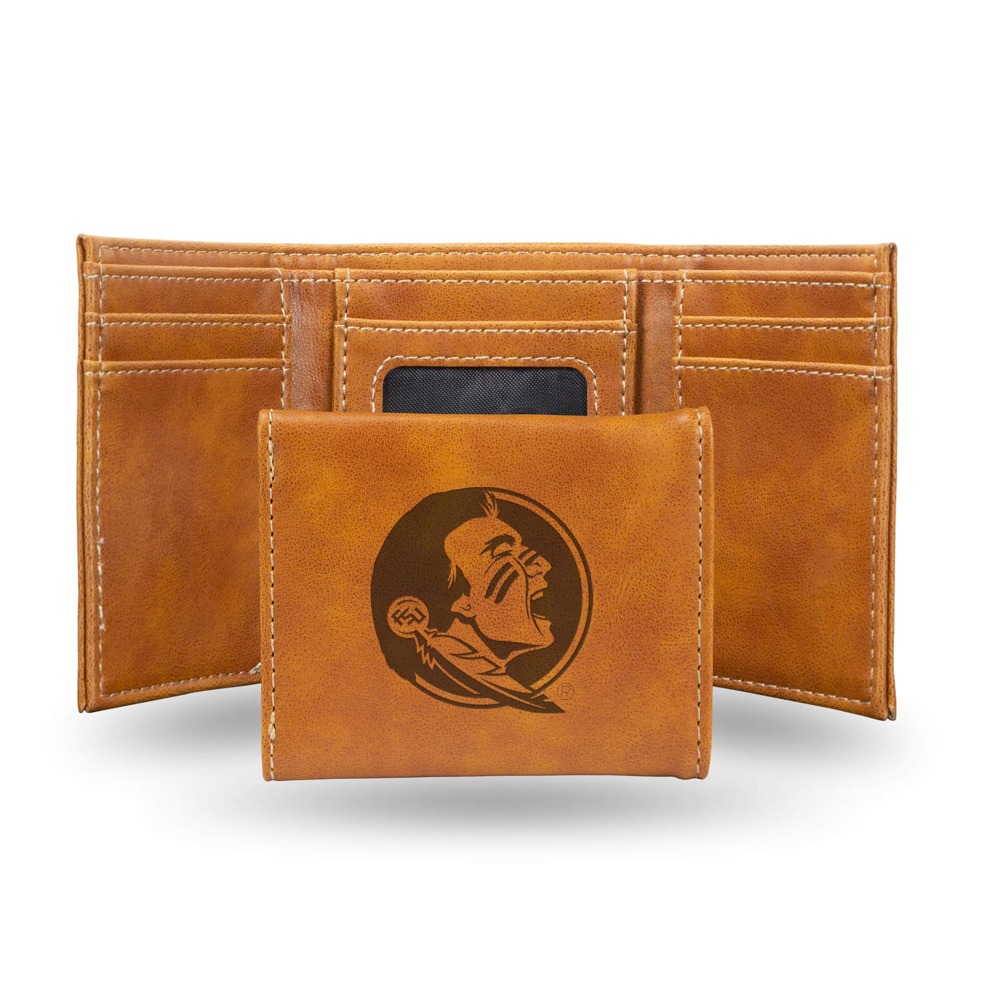 Rico Industries Laser Engraved Trifold Wallet, Florida State Seminoles Brown