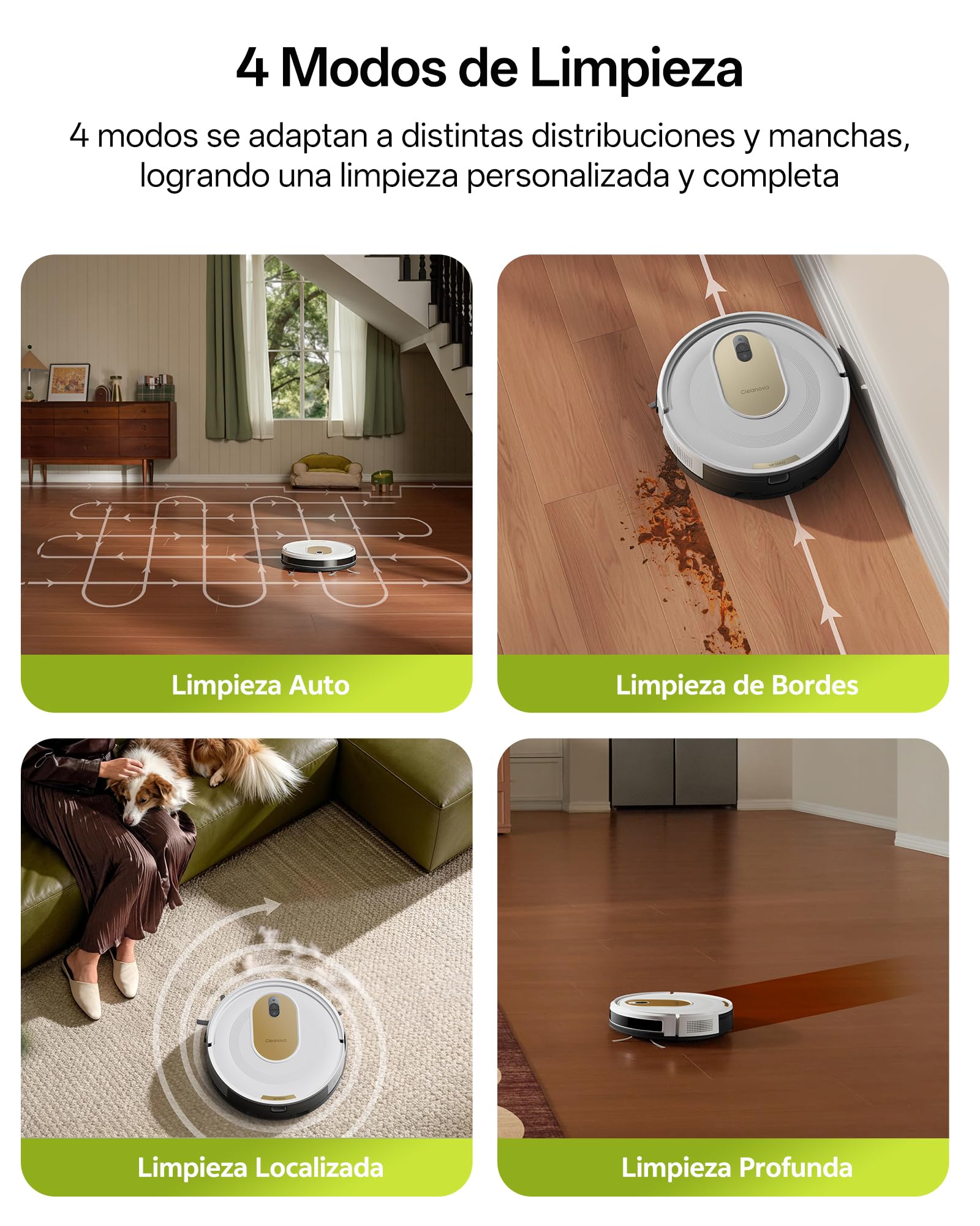 Vexilar W8 Robot Aspirador 5000Pa, Antienredos,Larga Autonomía,3 Niveles de Ajuste,Silencioso,Fácil Programa,Robot Aspirador y Fregasuelos para Suelos/Alfombras/Pelo de Mascotas/Superficies Múltiples